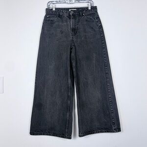 Bershka Black Wide-Leg High-Rise Jeans